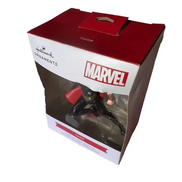 Hallmark 2021 Marvel THOR & Mjolnir 3” Christmas Tree Ornament Collective - Picture 6 of 7
